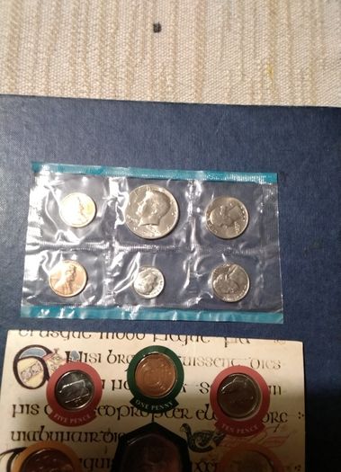 Two  Mint Sets  Coins &loose  Coins