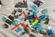 lego various transparent panels and pieces