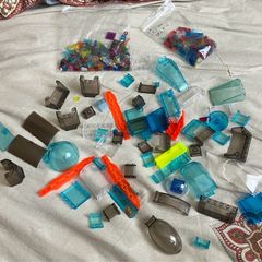 lego various transparent panels and pieces