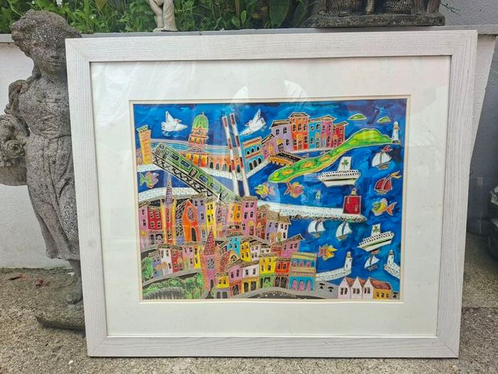 Stunning Large Original signed Painting(2004) of Dublin Bay by Irish Artist Simone Walsh