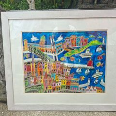 Stunning Large Original signed Painting(2004) of Dublin Bay by Irish Artist Simone Walsh