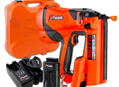 Paslode IM65 F16 Straight 16 Gauge 2nd Fix Nail Gun Kit - New