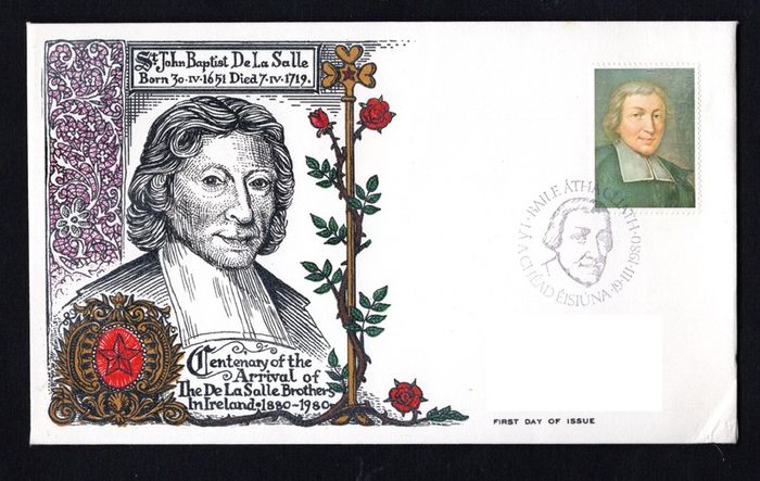 1980 Ireland Centenary of the Arrival of the DeLa Salle Brothers in Ireland Commemorative Stamp Illustrated Hibernian Addressed First Day Cover (FDC)