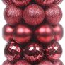 MULTIPLE COLOURS/SIZES AVAILABLE 46-Pack Christmas Ball Ornaments with Strings, 30mm/1.18" Mini Size Baubles, Shatterproof Plastic Christmas Bulbs, Hanging Decorations for Xmas Tree, Holiday, Wedding, Party Image 9