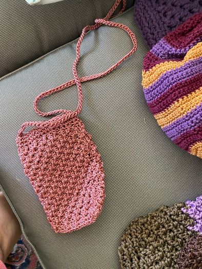 Handmade crochet macrame shoulder bags
