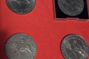1977 Queen Elizabeth II Silver Jubilee commemorative crown coins. 4pcs.