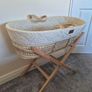 Moses Basket and Stand Little Green Sheep, mattress protector and 2 sheets Image 6