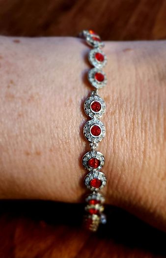 Swarovski necklace red