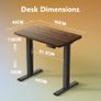 80 cm Electric Standing Desk Adjustable Height 4 Memory Settings Sit Stand Up for Home Office Computer Workstation Black Walnut Image 2