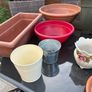 Mixed sizes Ceramic and plastic planters pots Image 10