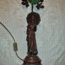Vintage large woman statue lamp Image 9