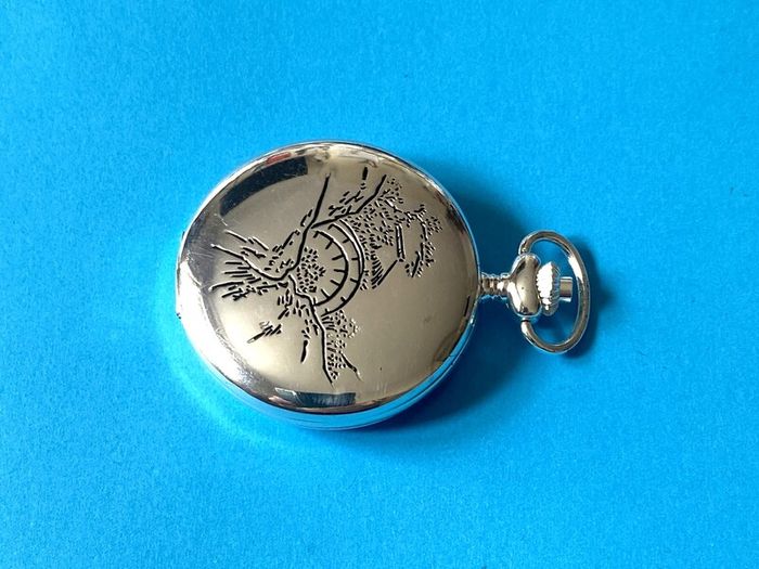 Large Dial, Pocket Watch and Chain