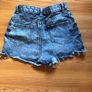 Denim high waist shorts Image 3