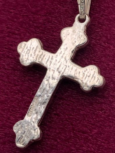 Silver Cross With Marcasites