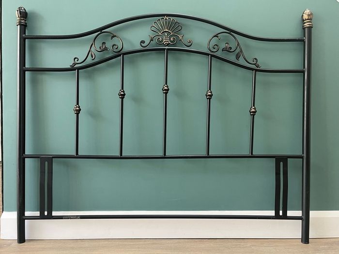 Vintage Style Black Metal King Size Headboard