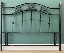 Vintage Style Black Metal King Size Headboard