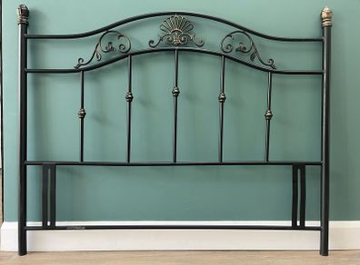 Vintage Style Black Metal King Size Headboard