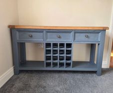 Console table with wine rack