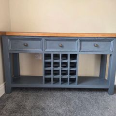Console table with wine rack