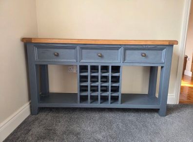 Console table with wine rack