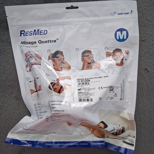 Resmed Mirage Quattro Full Face CPAP Mask NEW