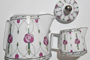 Vintage Charles Rennie Mackintosh Tea For Two Set Porcelain Art Deco Tea pot and jug
