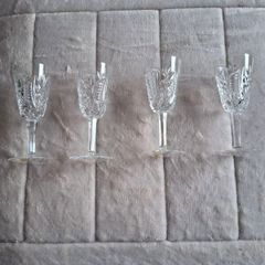 4 x Vintage Waterford Crystal Sherry Glasses