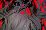 Hugo boss hoodie short sleeved cotton terry sweatshirt size XXL brand new with tag colour black