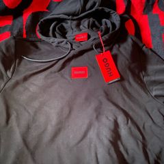 Hugo boss hoodie short sleeved cotton terry sweatshirt size XXL brand new with tag colour black