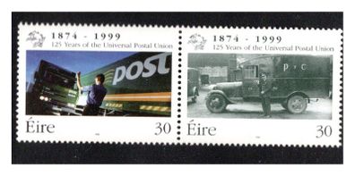 1999 Ireland 125th Anniversary of the Universal Postal Union Commemorative Stamps Mint Never Hinged (MNH)
