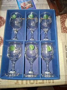 Beautiful Set of 6 Waterford Crystal Sherry Glasses Postage Available