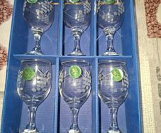 Beautiful Set of 6 Waterford Crystal Sherry Glasses Postage Available
