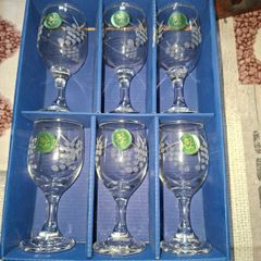 Beautiful Set of 6 Waterford Crystal Sherry Glasses Postage Available