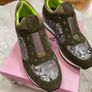 trainers Moda in pelle slip on trainer khaki and snake skin effect size 40 Image 2
