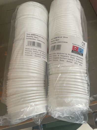 coffee cup lids 80mm two packs x 50
