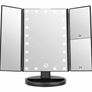 Vanity Makeup Mirror,1x/2x/3x Tri-Fold Makeup Mirror with 21 LED Lights and Adjustable Touch Screen Image 2