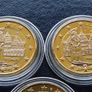 Germany 2 euro complete set 2010 Uncirculated Bremen coins UNC 24 karat Gold plated Image 6