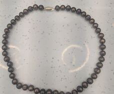 Honora chocolate pearl and 14 carat gold clasp necklace