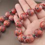 Antique Venetian Style Millefiori & Chevron Glass Beads Strands Necklace Image 7