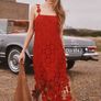 river island red crochet dress Image 2