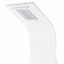 Shower Panel Unit Aluminium 20x44x130 cm White Image 5