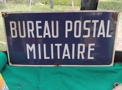 antique enamel sign