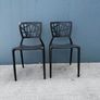 Set of 4 Black Modern Plastic Dining/ Stacking Chairs Image 8