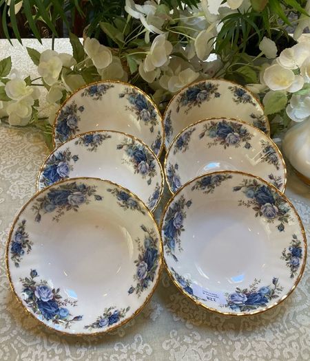 Vintage Royal Albert " Moonlight Rose " cereal/soup bowls