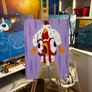 Crazy Chicken-Hat Chicken Original Acrylic Painting Image 2