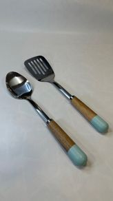 Utensils - slotted turner, solid spoon