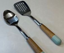 Utensils - slotted turner, solid spoon