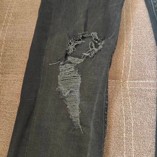 Black Men's Ripped skinny jeans, TOPMAN , 32R