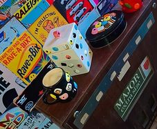 Retro collectible liquorice allsorts items..