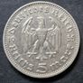 1935 Germany Silver 5 Reichsmark Paul von Hindenburg Image 2